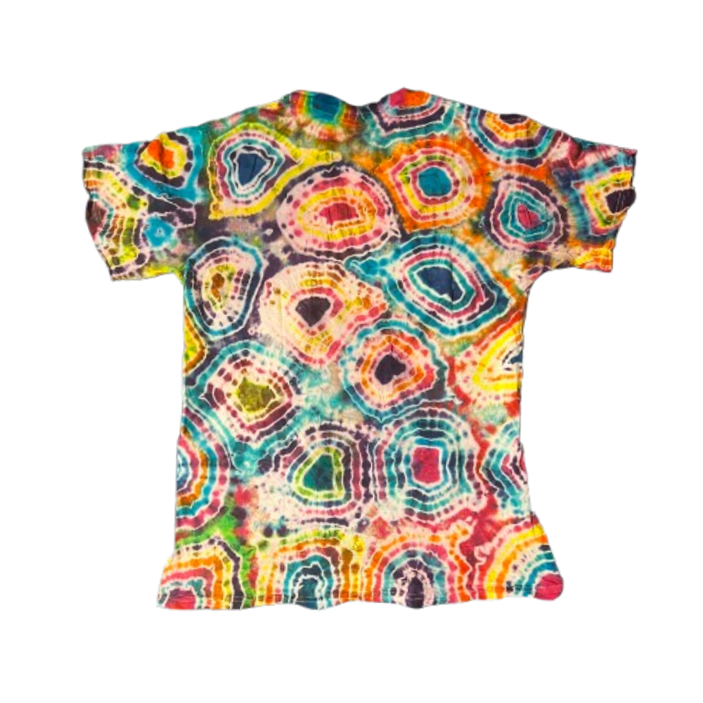 Hand-Dyed Tie Dye T-Shirt, Size M (FEM07)