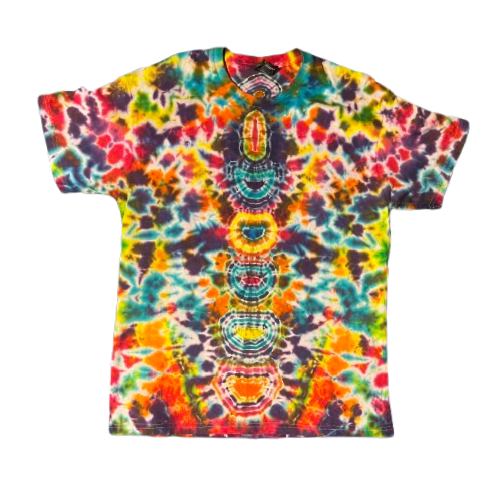 Hand-Dyed Tie Dye T-Shirt, Size L (FEL07)