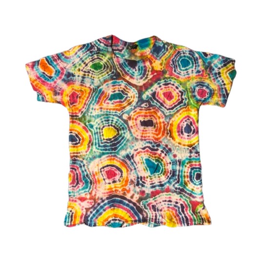 Hand-Dyed Tie Dye T-Shirt, Size M (FEM07)