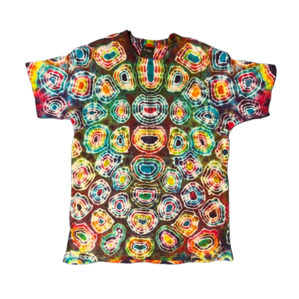 Hand-Dyed Tie Dye T-Shirt, Size L (FEL08)