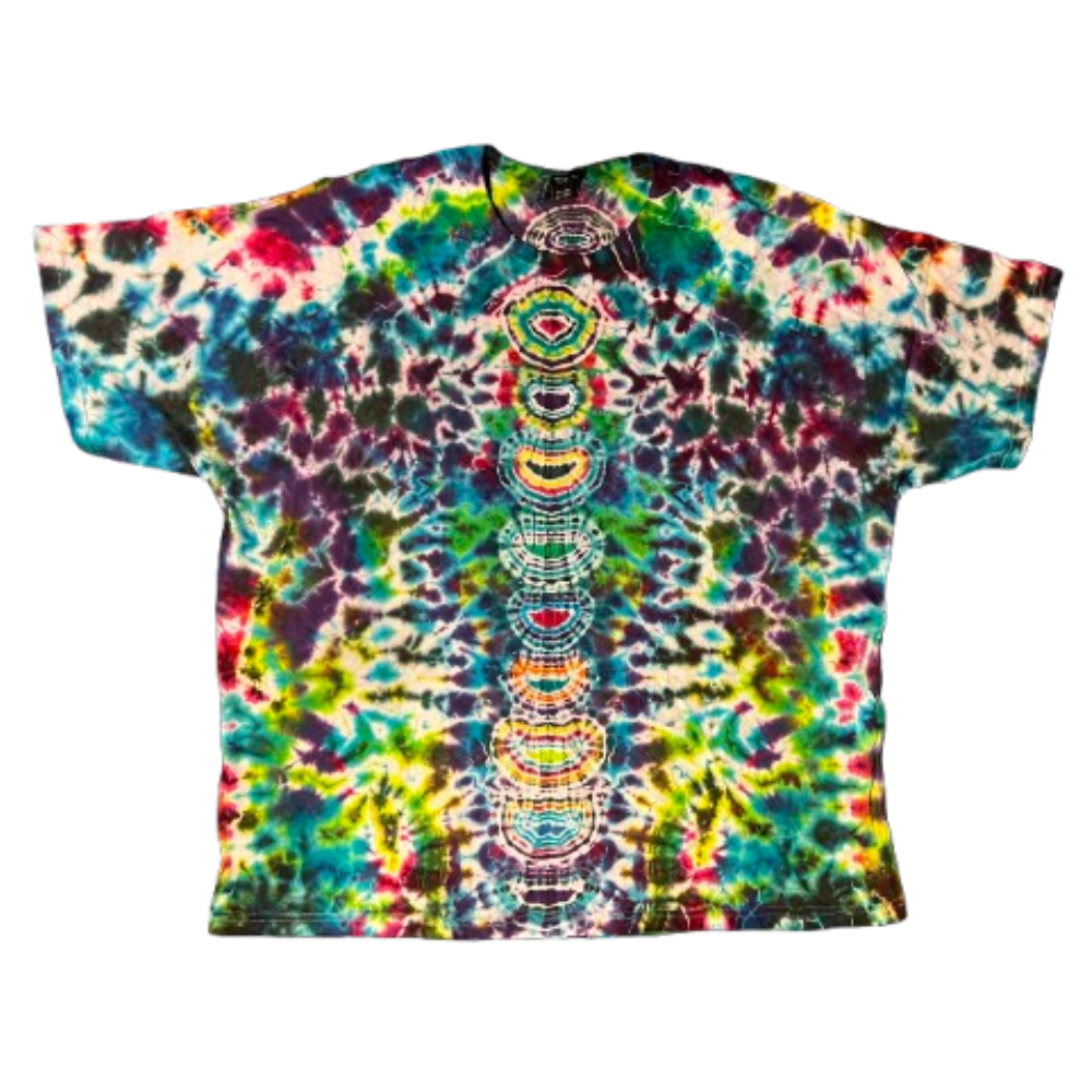 Hand-Dyed Tie Dye T-Shirt, Size XXL (FE2X07)