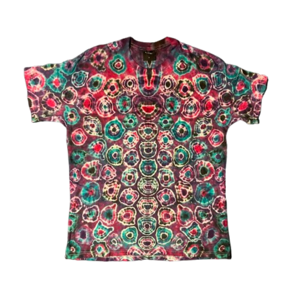 Hand-Dyed Tie Dye T-Shirt, Size L (FEL09)