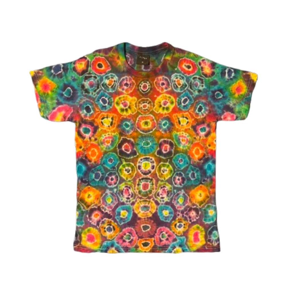 Hand-Dyed Tie Dye T-Shirt, Size M (FEM02)