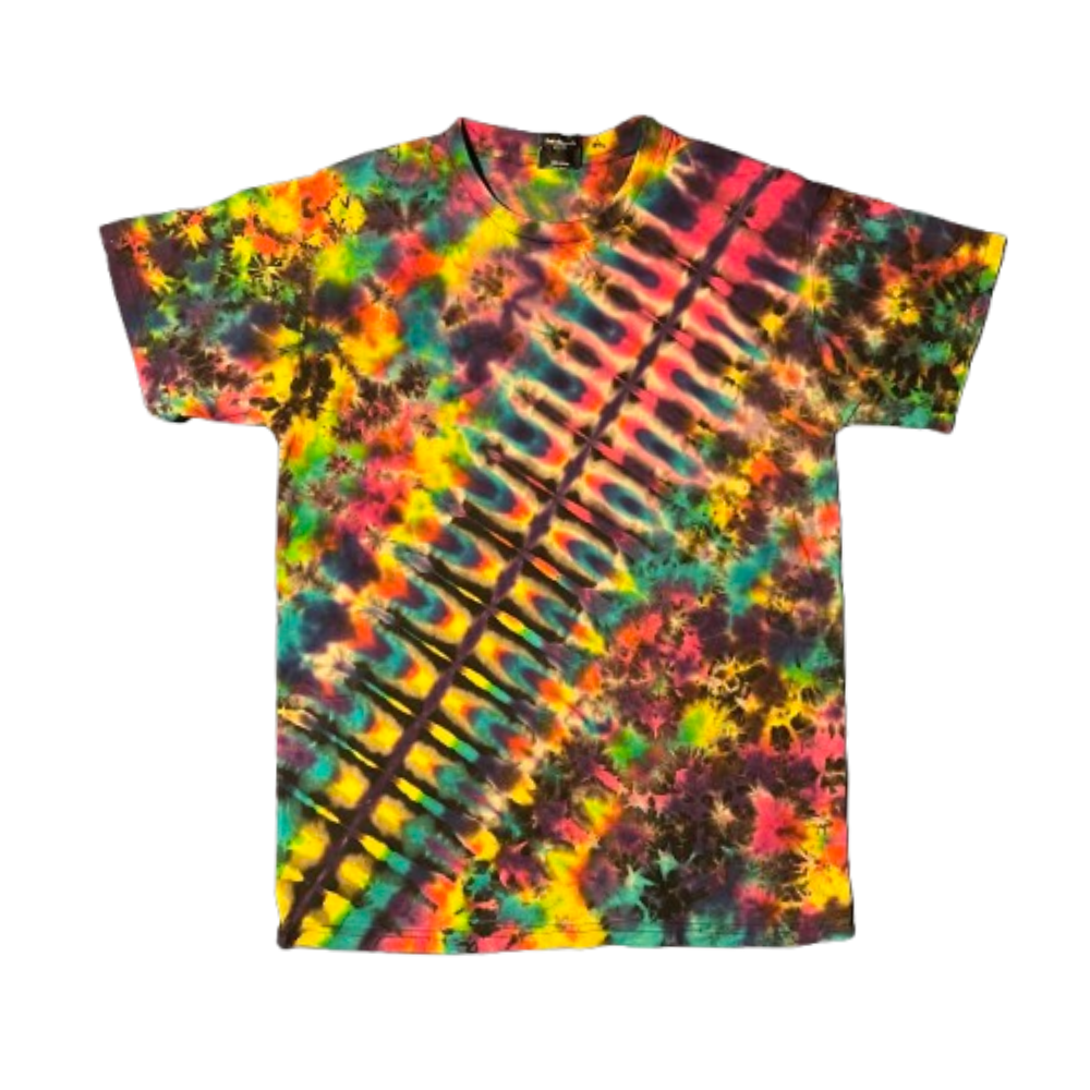 Hand-Dyed Tie Dye T-Shirt, Size M (FEM01)