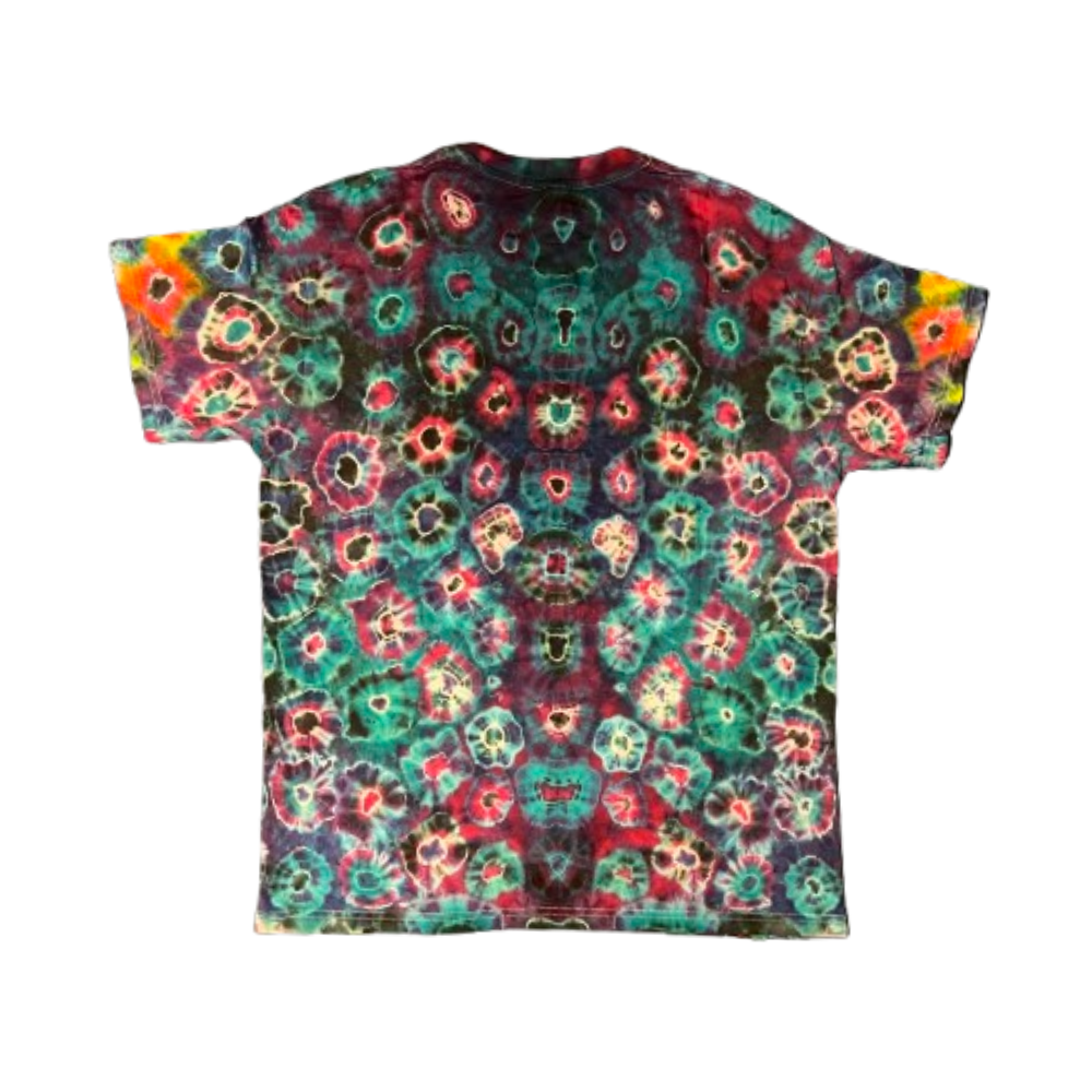 Hand-Dyed Tie Dye T-Shirt, Size L (FEL01)