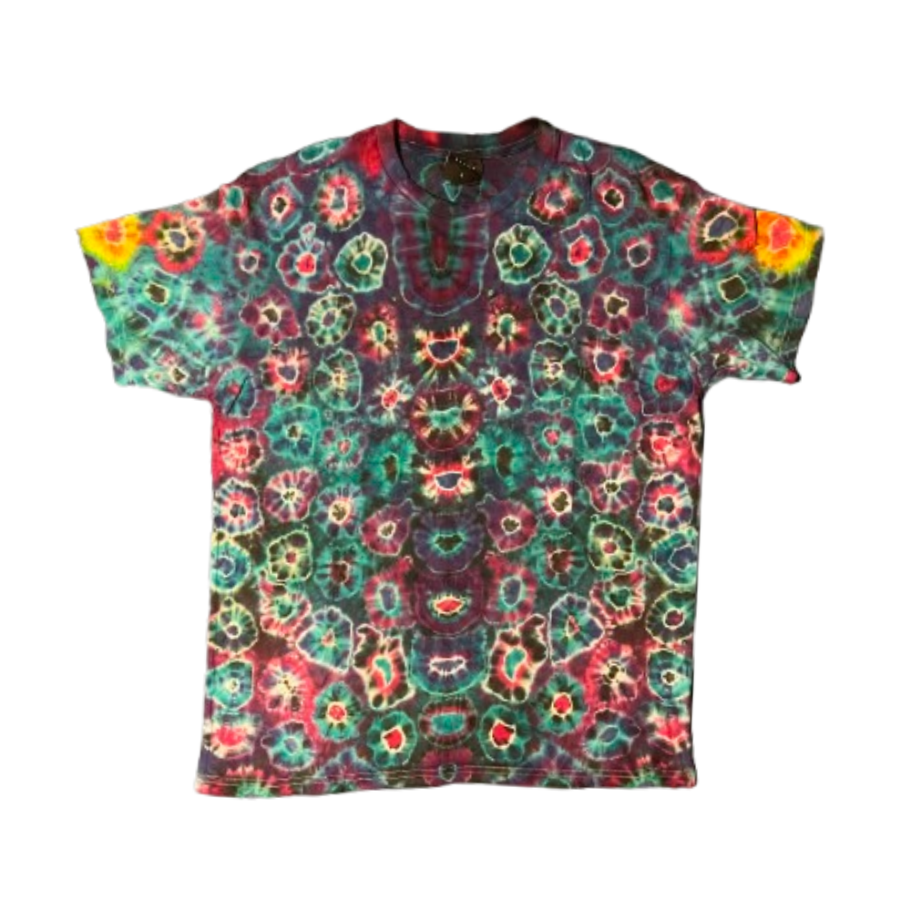 Hand-Dyed Tie Dye T-Shirt, Size L (FEL01)