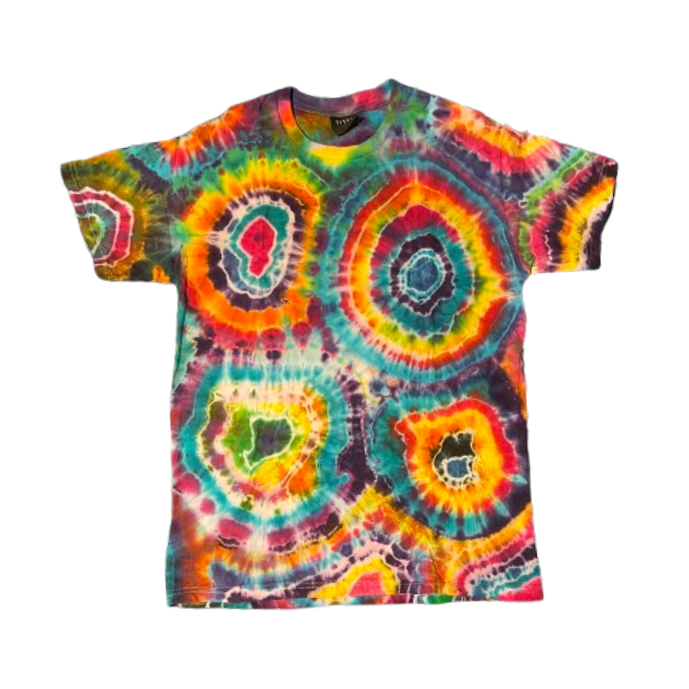 Hand-Dyed Tie Dye T-Shirt, Size M (FEM03)