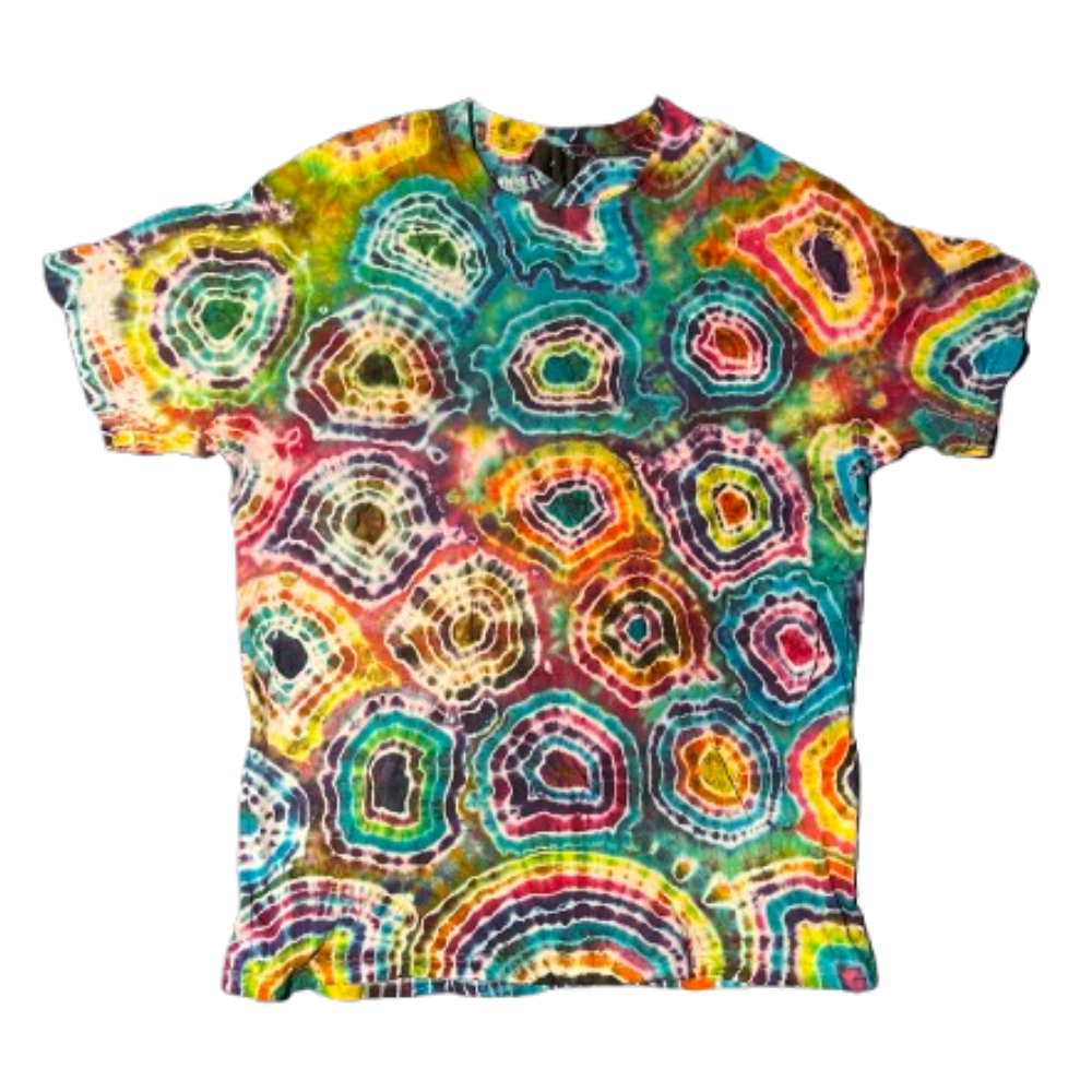 Hand-Dyed Tie Dye T-Shirt, Size L (FEL04)