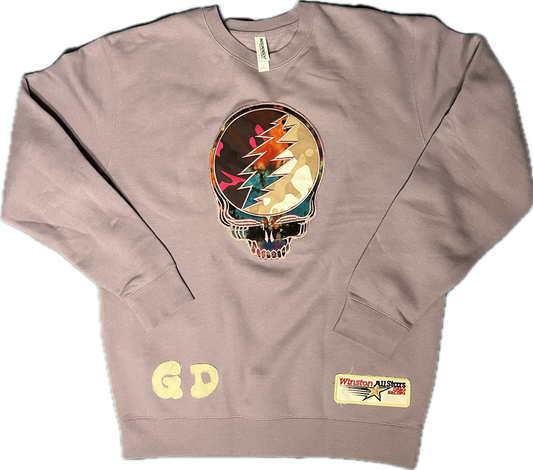 Lavender Crewneck with Stealie Appliqué, Size L