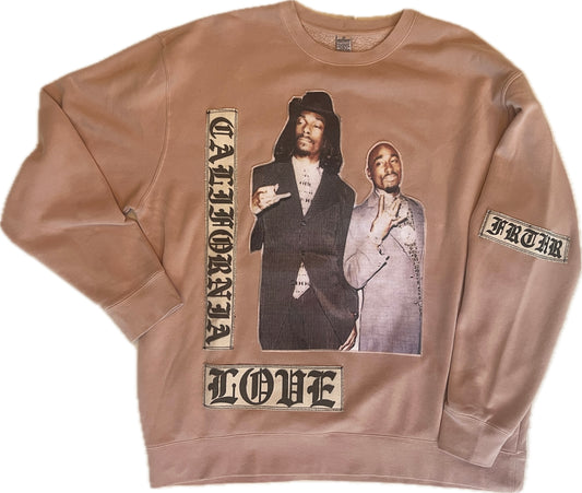 Pac and Snoop California Love Crewneck, Size 2XL