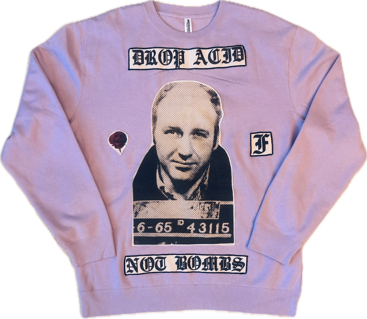 Ken Kesey Drop Acid Not Bombs Crewneck, Size 2XL