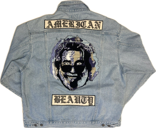 Jerry Appliqué American Beauty Denim Jacket