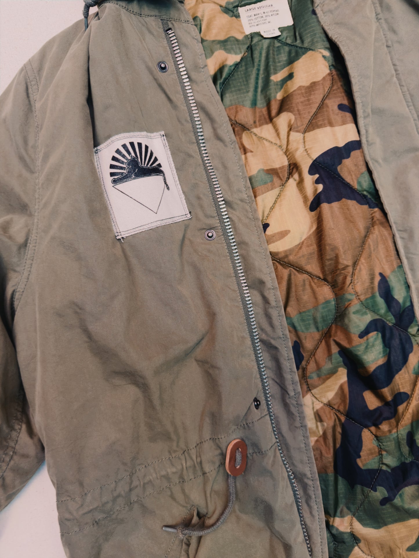 Alpha Industries Parka with Further Patches, Size L Regular