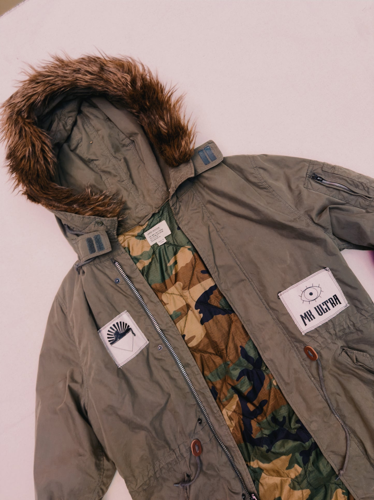 Alpha Industries Parka with Further Patches, Size L Regular