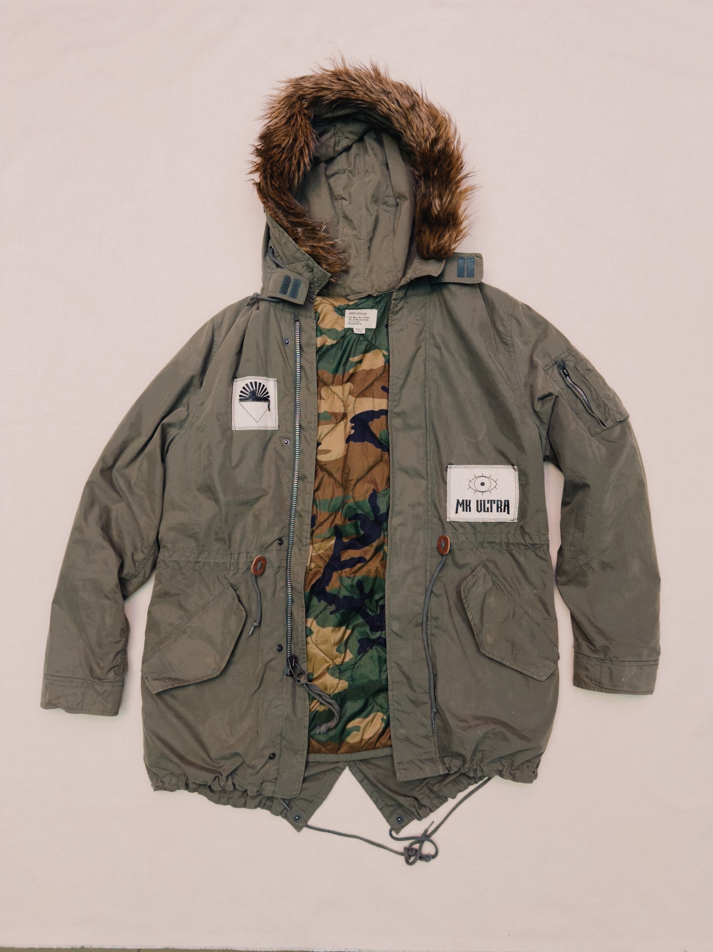 Alpha Industries Parka with Further Patches, Size L Regular