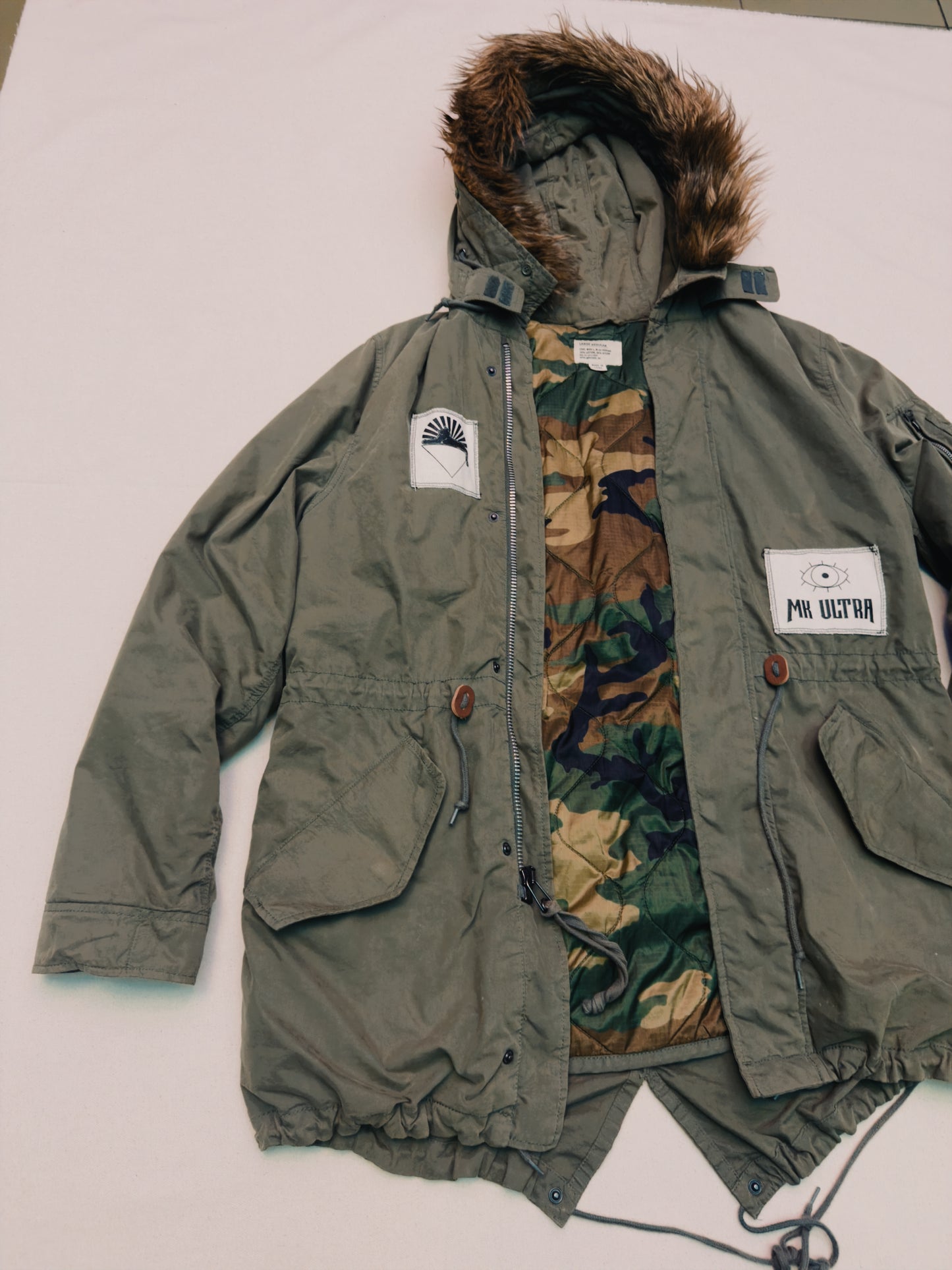 Alpha Industries Parka with Further Patches, Size L Regular