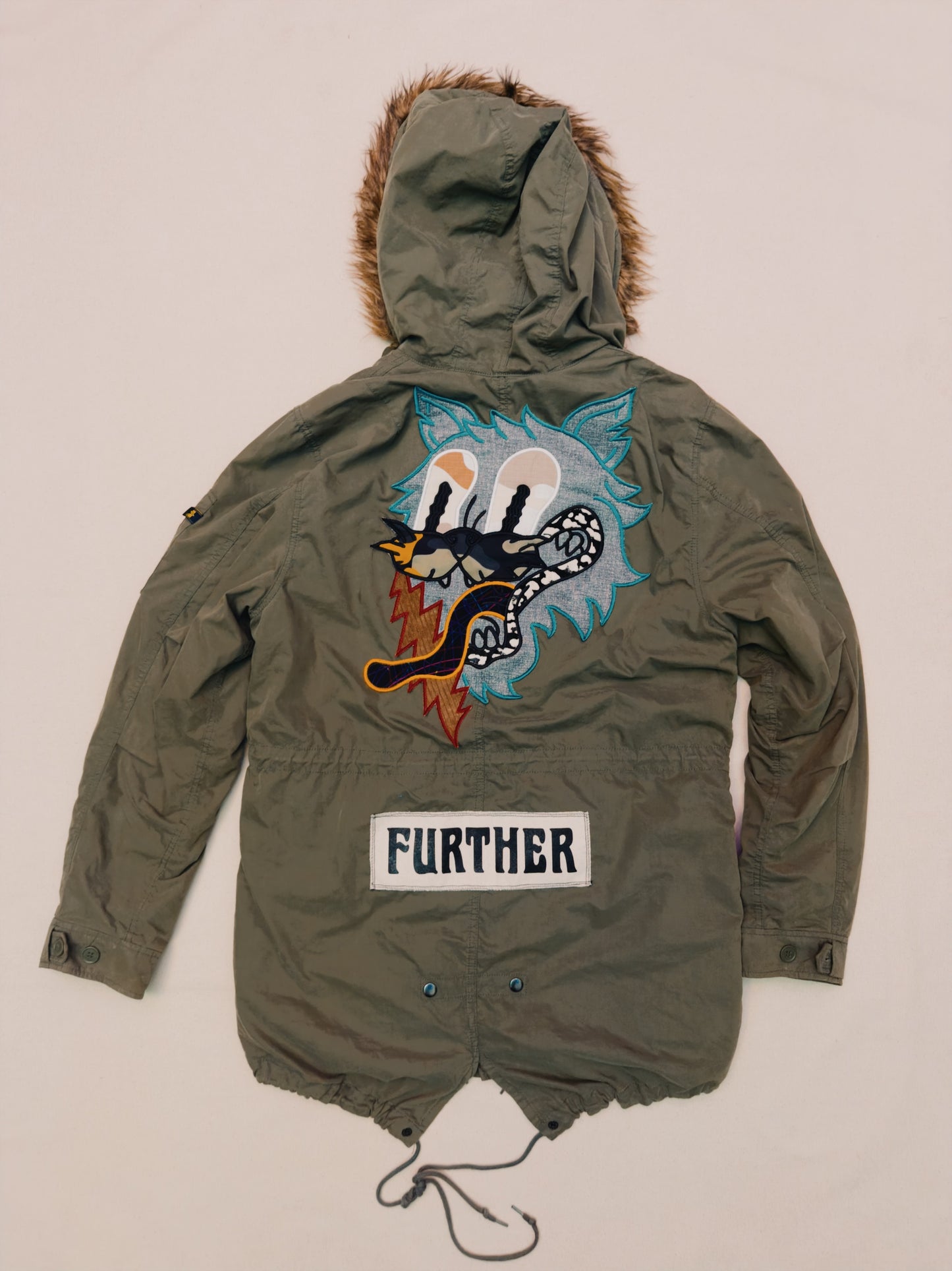 Alpha Industries Parka with Further Patches, Size L Regular
