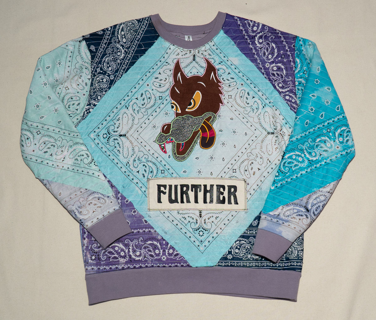 Boro-Style Further Wolf Crewneck
